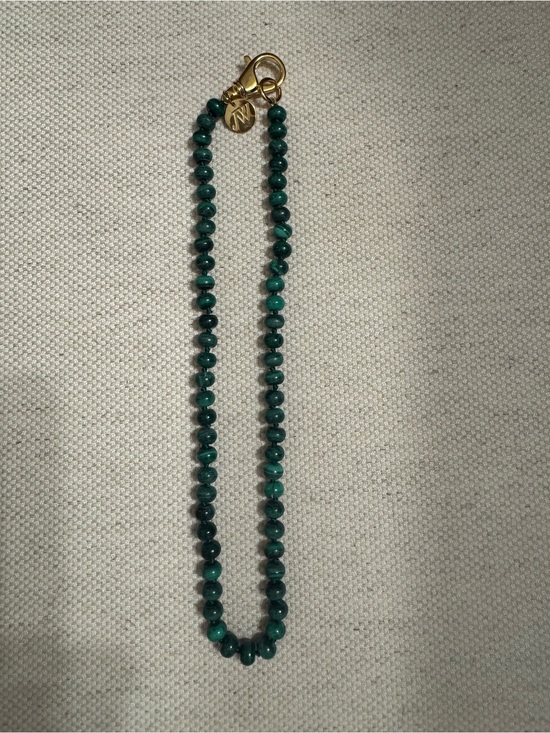 Jewelry - Jane Win 16” Malachite Bead Necklace with 14k Gold Plating Clasp